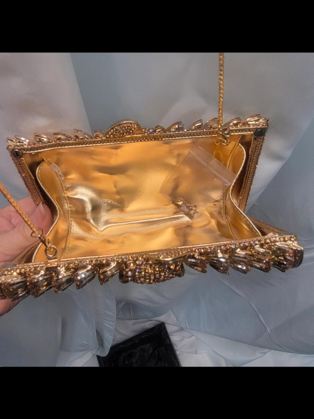 Boutique De Fgg Austrian Crystal Embellished Evening Clutch - Women Bags